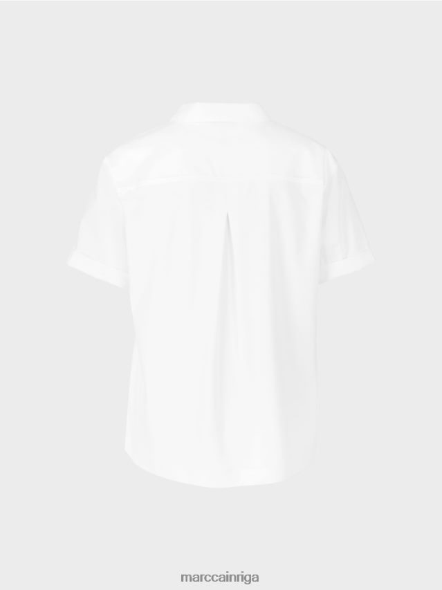 apģērbs balts VRBHXD960 Marc Cain blūze dažādu materiālu maisījumā