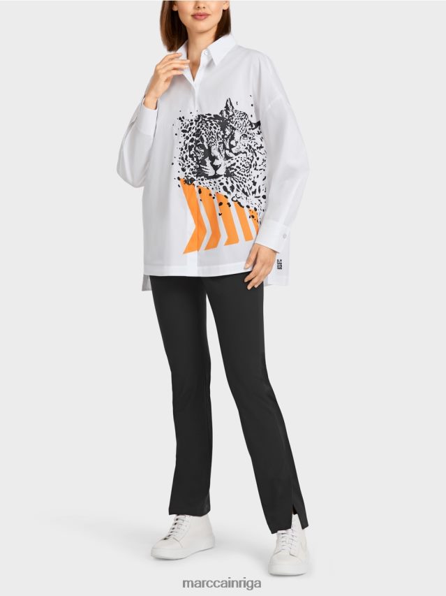 apģērbs balts VRBHXD985 Marc Cain blūze "pārdomājiet kopā"