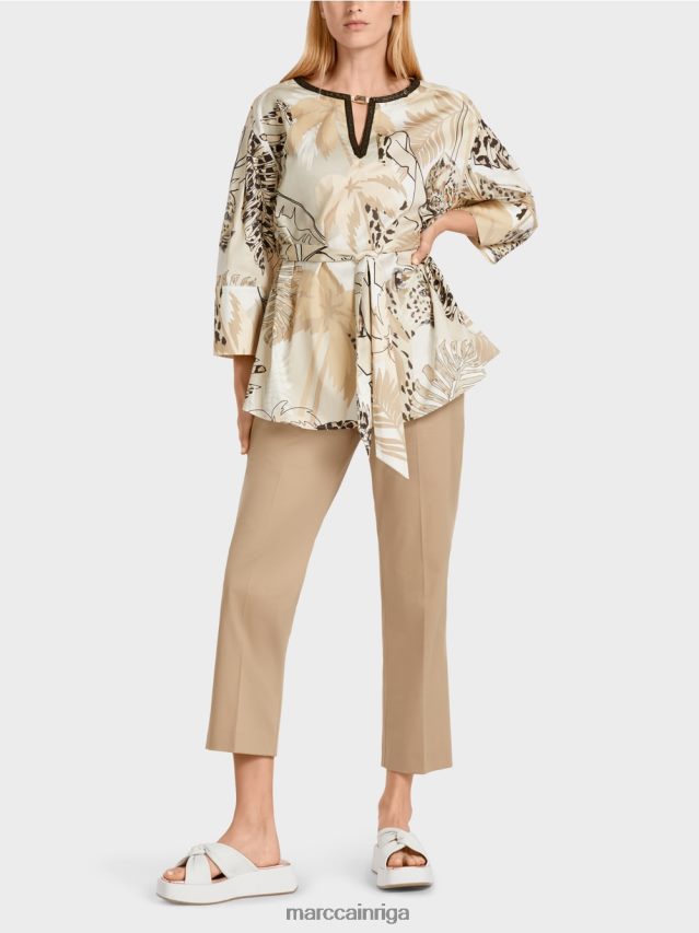 apģērbs dziļas smiltis VRBHXD950 Marc Cain gara, platināta blūze