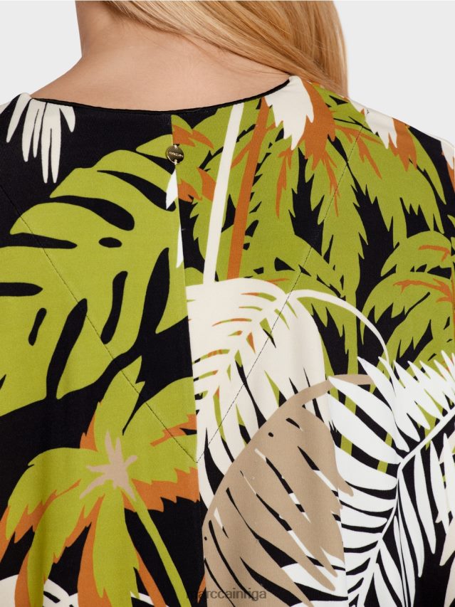 apģērbs dziļi olīvzaļa VRBHXD947 Marc Cain viskozes blūze ar kimono piedurknēm