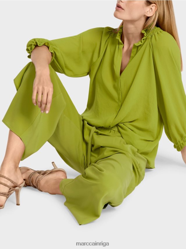 apģērbs dziļi olīvzaļa VRBHXD949 Marc Cain \"pārdomāt kopā\" ​​blūze