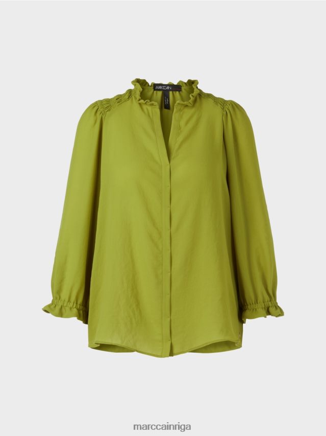 apģērbs dziļi olīvzaļa VRBHXD949 Marc Cain \"pārdomāt kopā\" ​​blūze