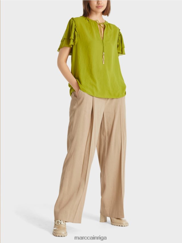 apģērbs dziļi olīvzaļa VRBHXD953 Marc Cain "pārdomāt kopā" ​​blūzes stila tops