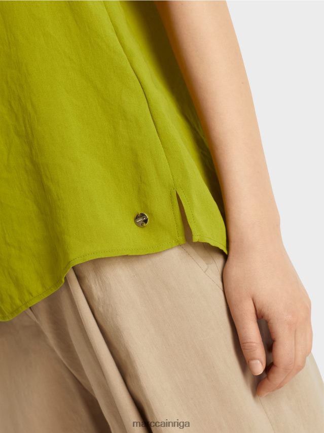 apģērbs dziļi olīvzaļa VRBHXD953 Marc Cain \"pārdomāt kopā\" ​​blūzes stila tops