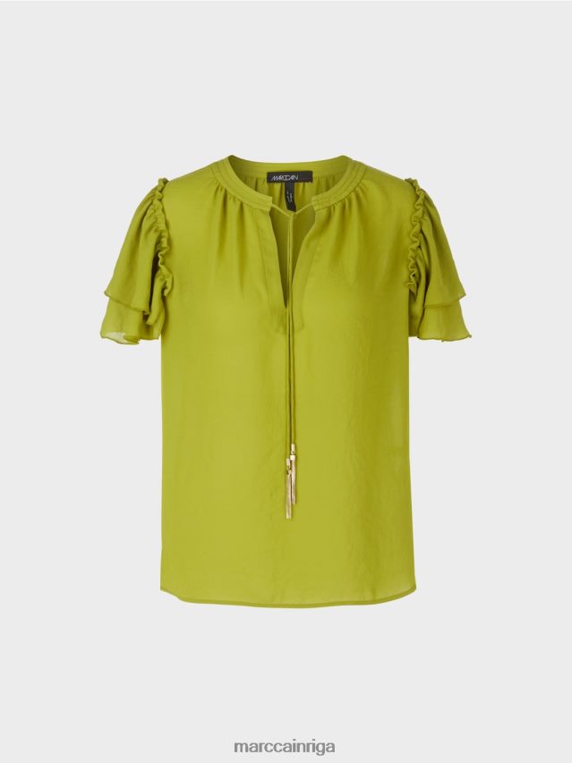 apģērbs dziļi olīvzaļa VRBHXD953 Marc Cain \"pārdomāt kopā\" ​​blūzes stila tops