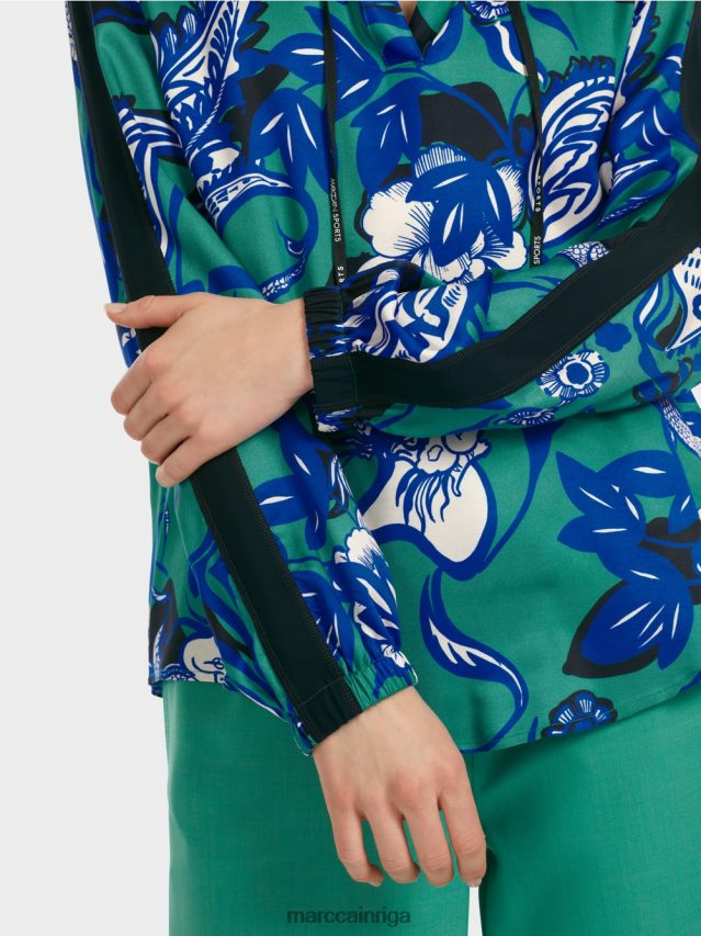 apģērbs emalja VRBHXD836 Marc Cain \"pārdomāt kopā\" ​​raglāna blūze