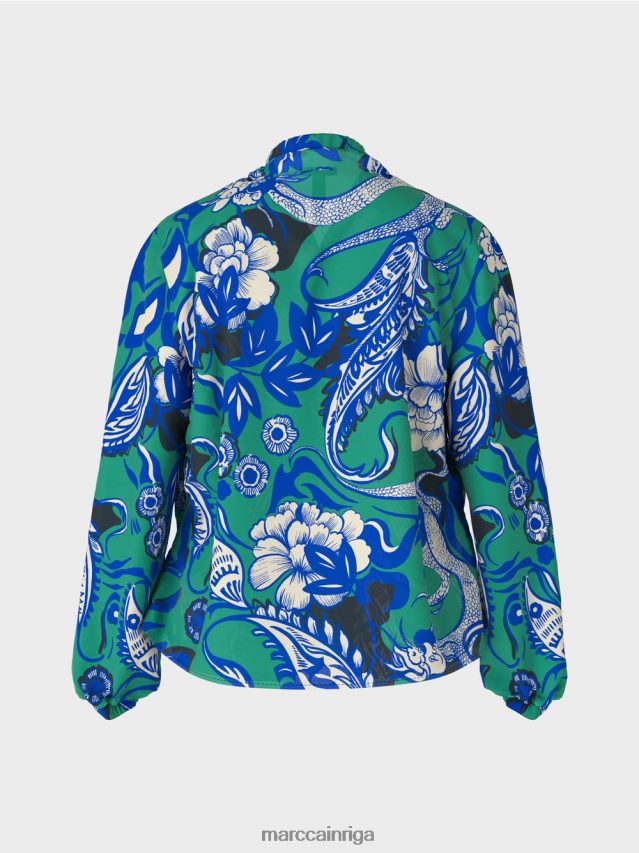 apģērbs emalja VRBHXD836 Marc Cain \"pārdomāt kopā\" ​​raglāna blūze