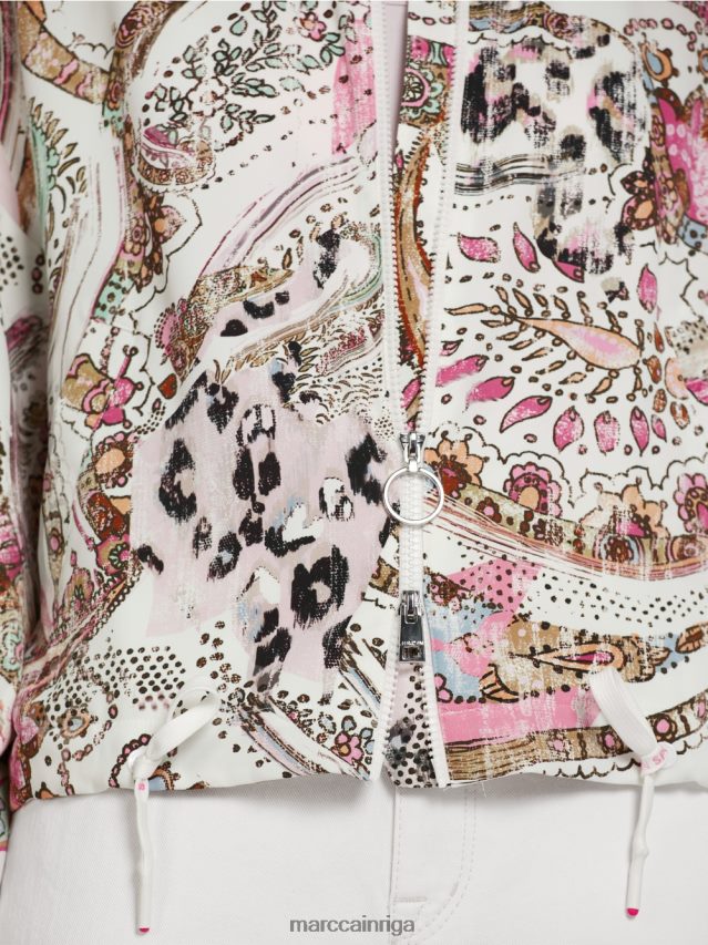 apģērbs gaiša lavanda VRBHXD388 Marc Cain lielizmēra blūze Peislija rakstā