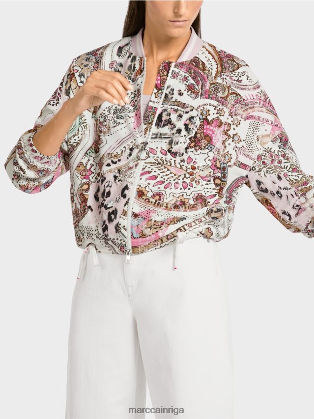 apģērbs gaiša lavanda VRBHXD388 Marc Cain lielizmēra blūze Peislija rakstā