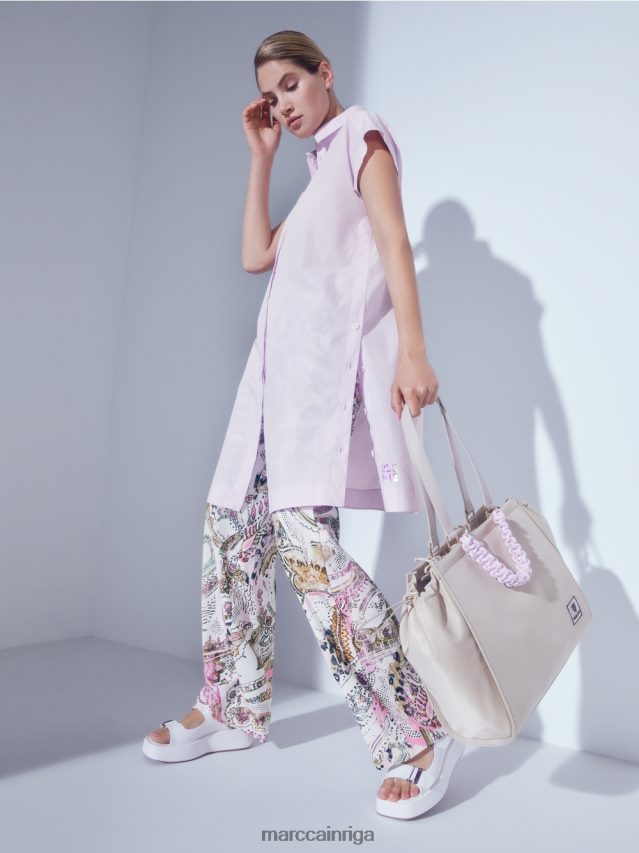 apģērbs gaiša lavanda VRBHXD959 Marc Cain \"pārdomāt kopā\" ​​blūze