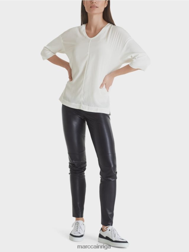 apģērbs gandrīz balts VRBHXD1030 Marc Cain Blūzes krekls no materiālu maisījuma