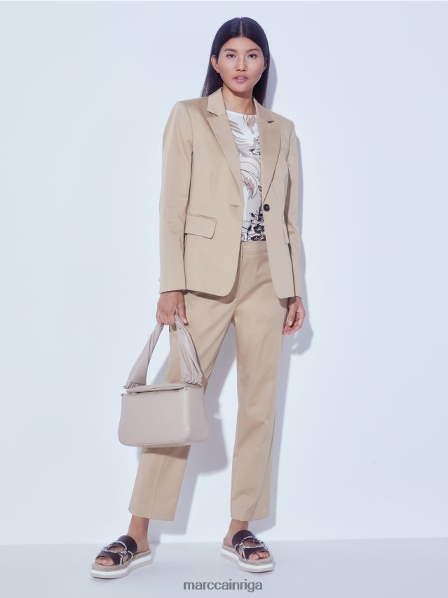 apģērbs gandrīz balts VRBHXD945 Marc Cain zīda blūze bez piedurknēm