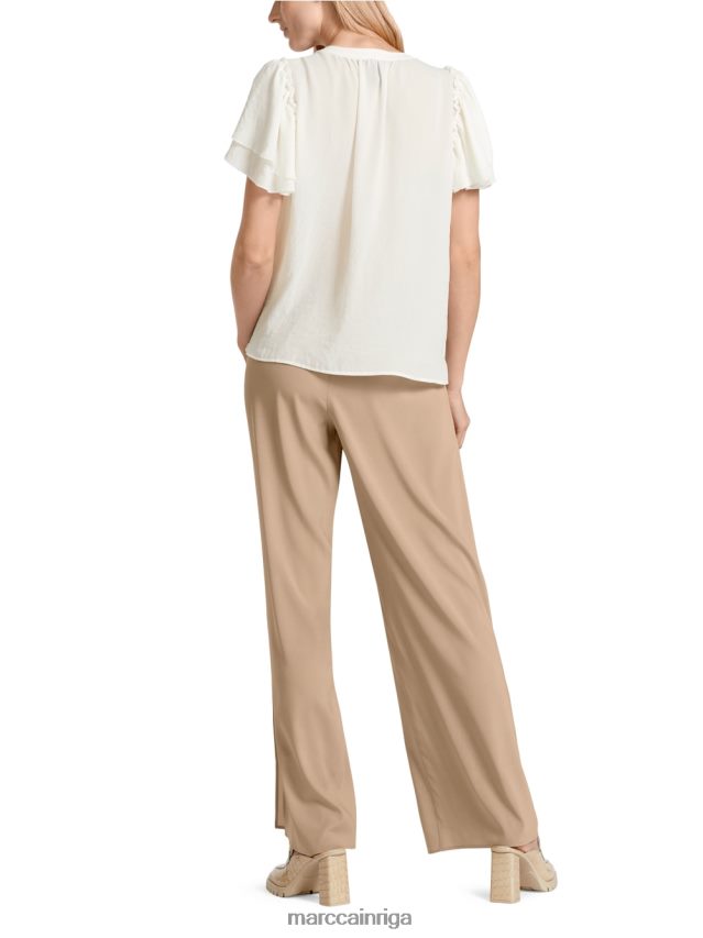 apģērbs gandrīz balts VRBHXD951 Marc Cain \"pārdomāt kopā\" ​​blūzes stila tops