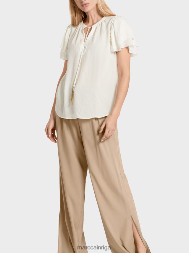 apģērbs gandrīz balts VRBHXD951 Marc Cain \"pārdomāt kopā\" ​​blūzes stila tops