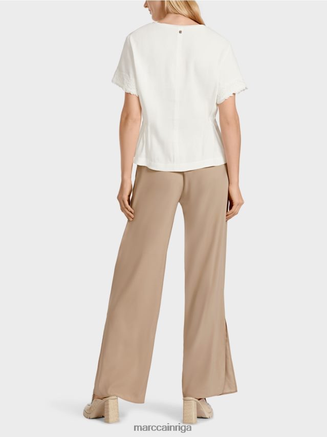 apģērbs gandrīz balts VRBHXD954 Marc Cain pieguļoša lina blūze