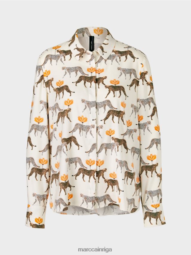 apģērbs jauna sniegbaltīte VRBHXD995 Marc Cain blūze ar leopardiem