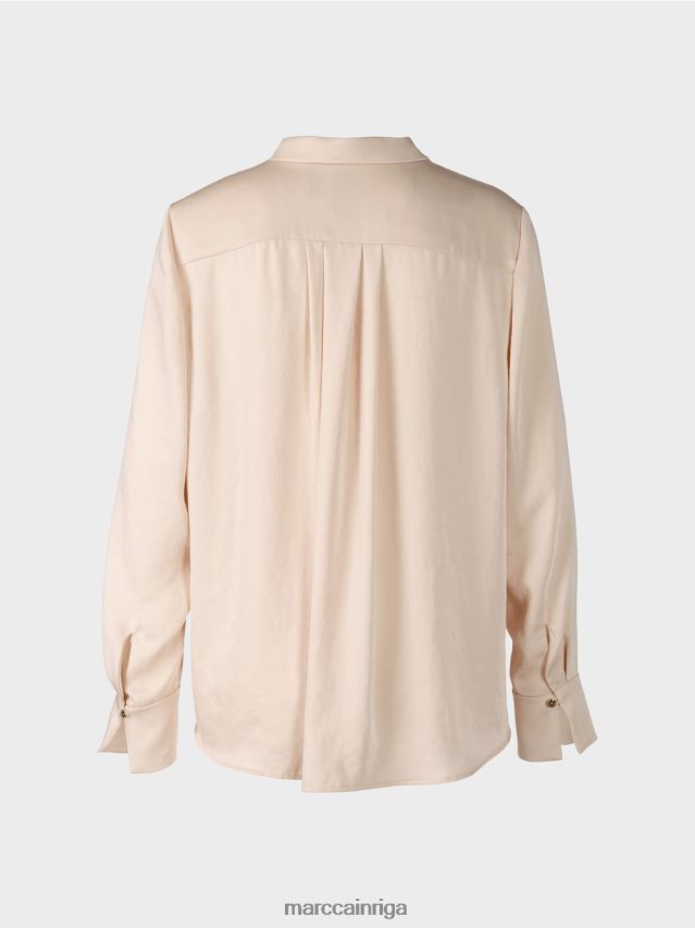 apģērbs krēms VRBHXD1004 Marc Cain vienkrāsains blūzes stila tops