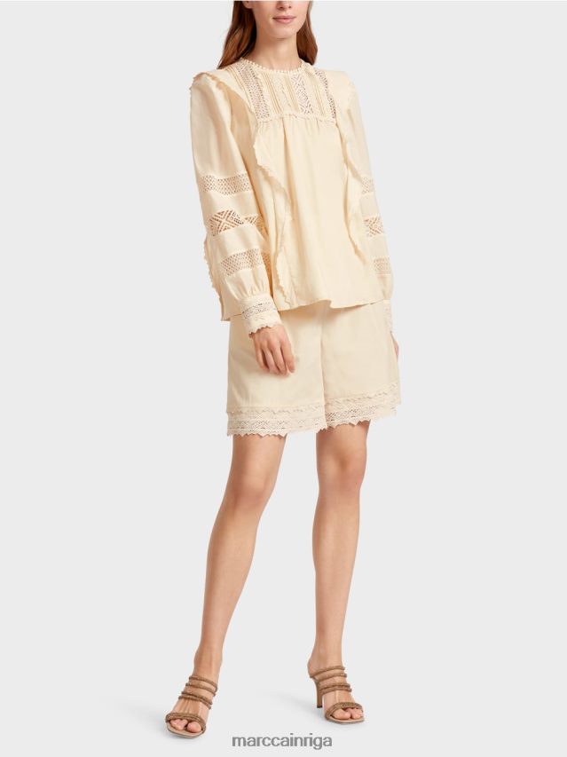 apģērbs krēms VRBHXD911 Marc Cain etniski iedvesmota blūze