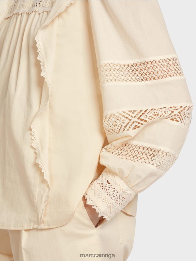 apģērbs krēms VRBHXD911 Marc Cain etniski iedvesmota blūze