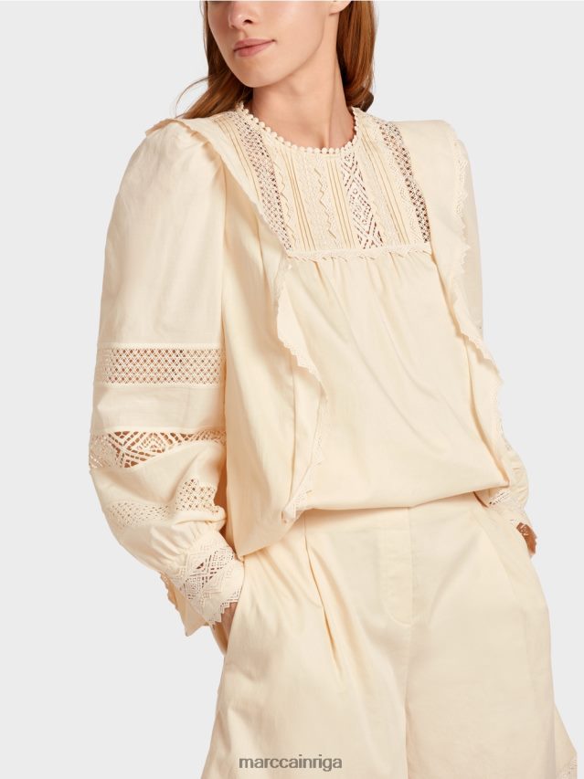 apģērbs krēms VRBHXD911 Marc Cain etniski iedvesmota blūze
