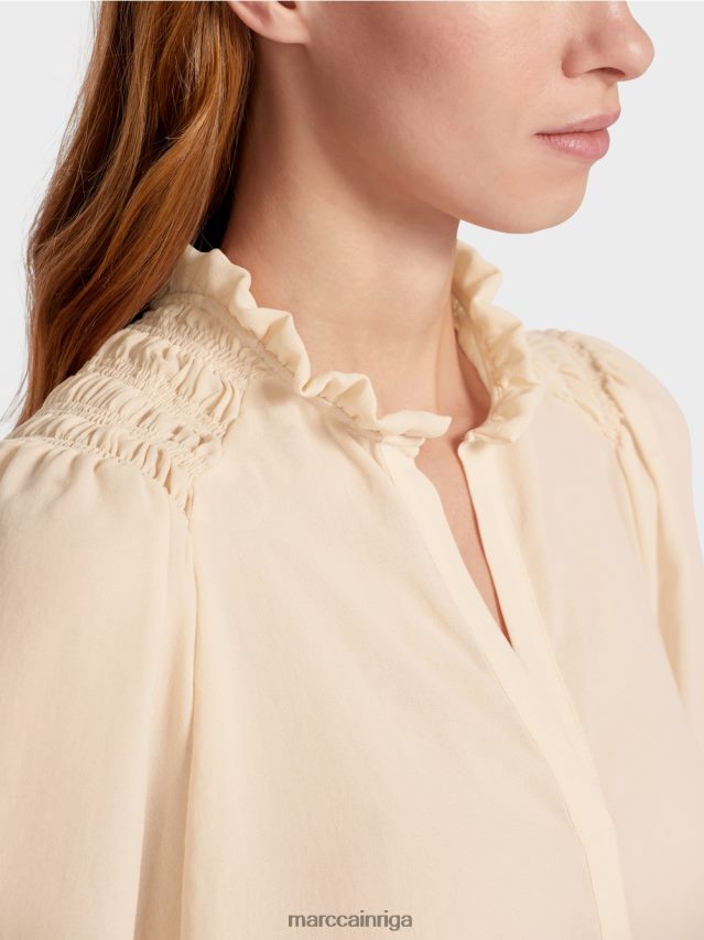 apģērbs krēms VRBHXD912 Marc Cain \"pārdomāt kopā\" ​​blūze