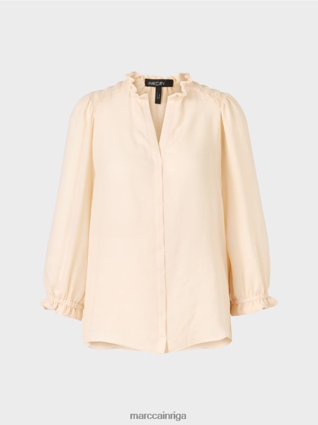 apģērbs krēms VRBHXD912 Marc Cain \"pārdomāt kopā\" ​​blūze