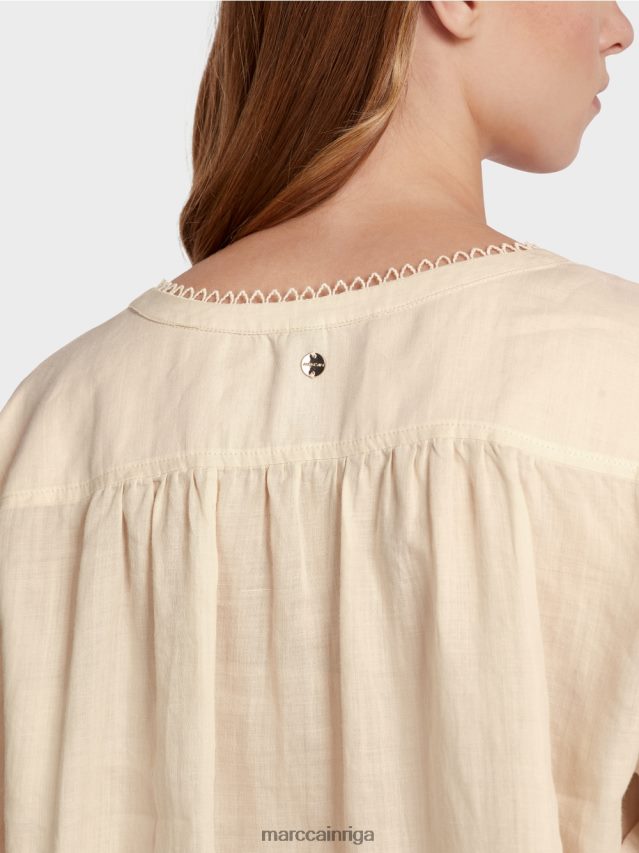 apģērbs krēms VRBHXD916 Marc Cain blūze rāmijā (ķīnas zāle)