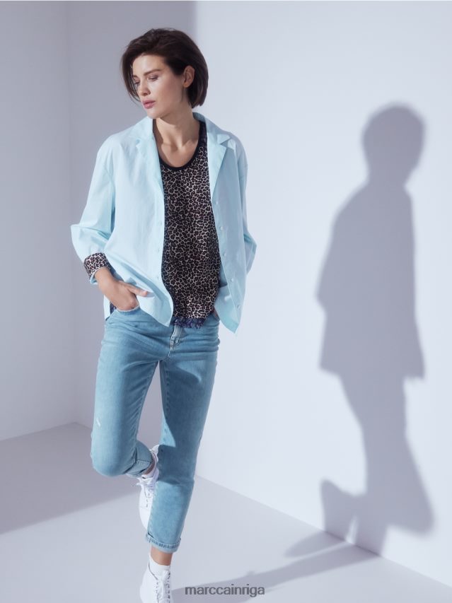 apģērbs mīksts jumta logs VRBHXD978 Marc Cain \"pārdomājiet kopā\" ​​sievišķīga blūze