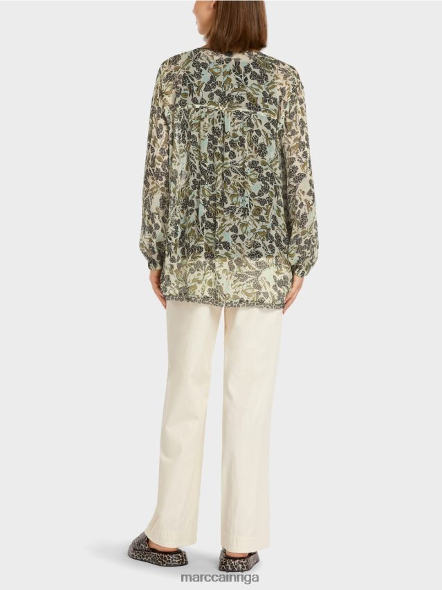 apģērbs mīksts jumta logs VRBHXD981 Marc Cain blūzes stila tops no viskozes krepa