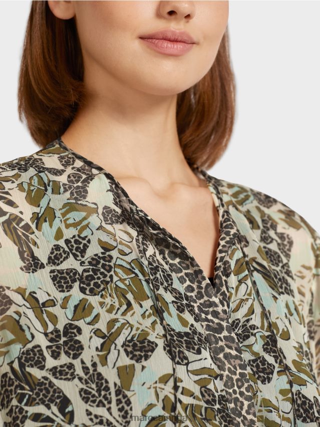 apģērbs mīksts jumta logs VRBHXD981 Marc Cain blūzes stila tops no viskozes krepa