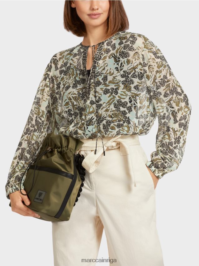 apģērbs mīksts jumta logs VRBHXD981 Marc Cain blūzes stila tops no viskozes krepa