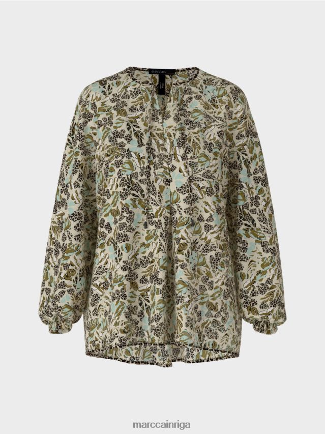 apģērbs mīksts jumta logs VRBHXD981 Marc Cain blūzes stila tops no viskozes krepa