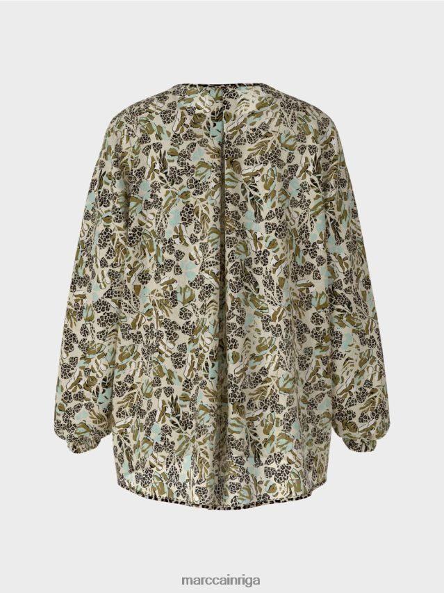 apģērbs mīksts jumta logs VRBHXD981 Marc Cain blūzes stila tops no viskozes krepa