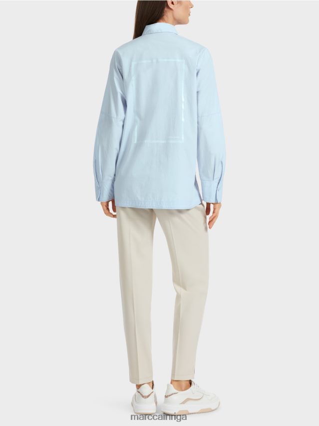 apģērbs mīksts pulveris zils VRBHXD867 Marc Cain \"pārdomājiet kopā\" ​​kimono blūze