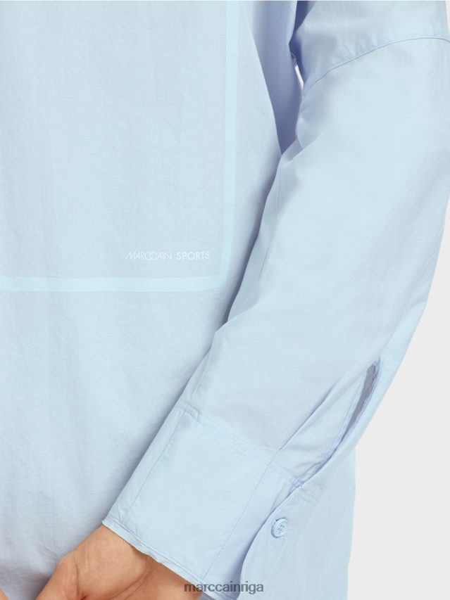 apģērbs mīksts pulveris zils VRBHXD867 Marc Cain \"pārdomājiet kopā\" ​​kimono blūze