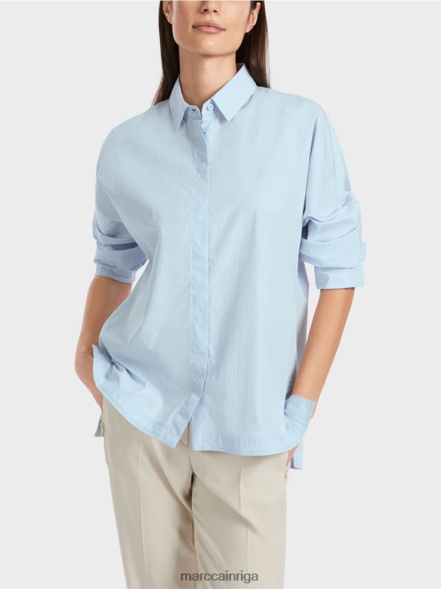 apģērbs mīksts pulveris zils VRBHXD867 Marc Cain \"pārdomājiet kopā\" ​​kimono blūze