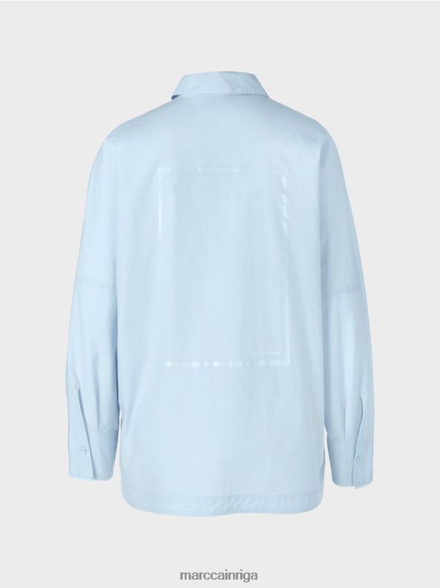 apģērbs mīksts pulveris zils VRBHXD867 Marc Cain \"pārdomājiet kopā\" ​​kimono blūze