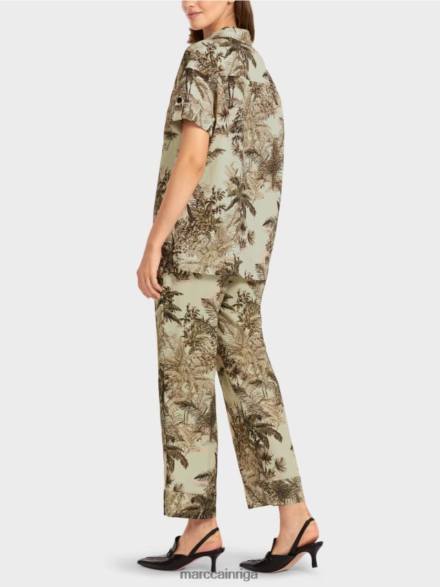 apģērbs maiga elpa VRBHXD961 Marc Cain krekla stila blūze ar plaukstas motīvu