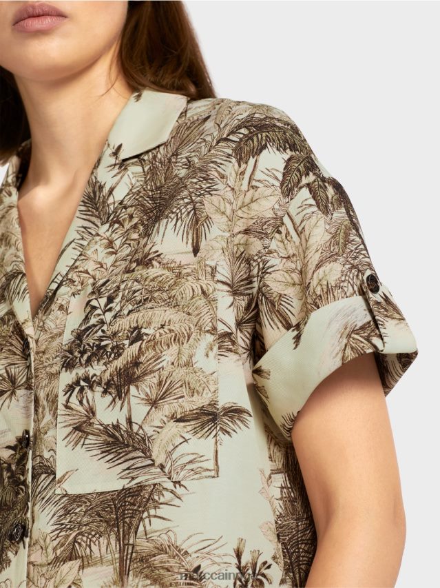 apģērbs maiga elpa VRBHXD961 Marc Cain krekla stila blūze ar plaukstas motīvu