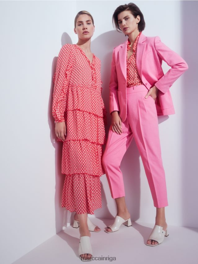 apģērbs mandarīns VRBHXD971 Marc Cain blūze ar rievotām detaļām