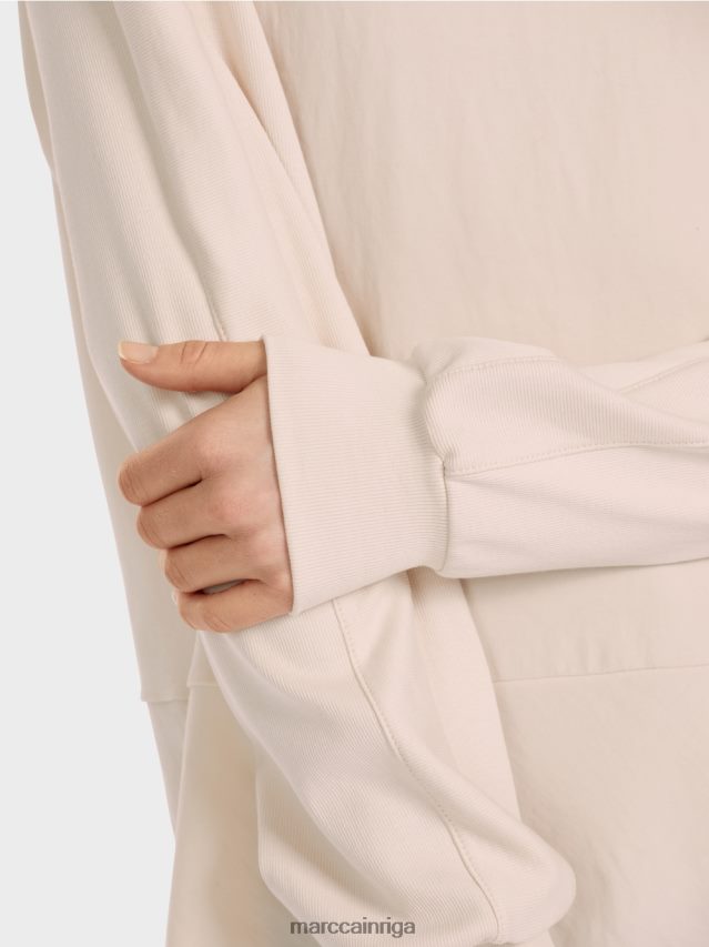 apģērbs mandeļu zieds VRBHXD835 Marc Cain raglāna blūze ar materiālu maisījumu