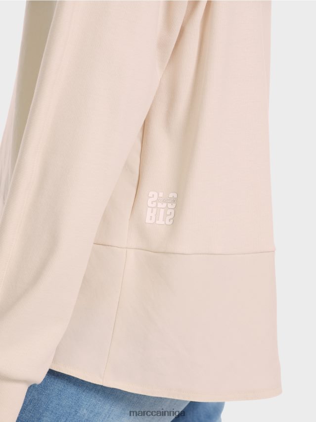 apģērbs mandeļu zieds VRBHXD835 Marc Cain raglāna blūze ar materiālu maisījumu