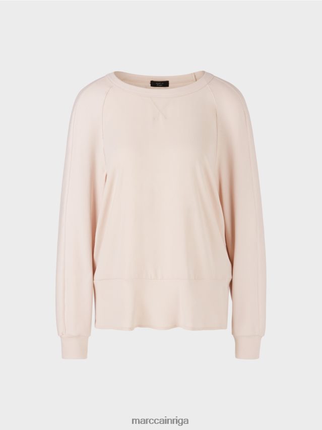 apģērbs mandeļu zieds VRBHXD835 Marc Cain raglāna blūze ar materiālu maisījumu