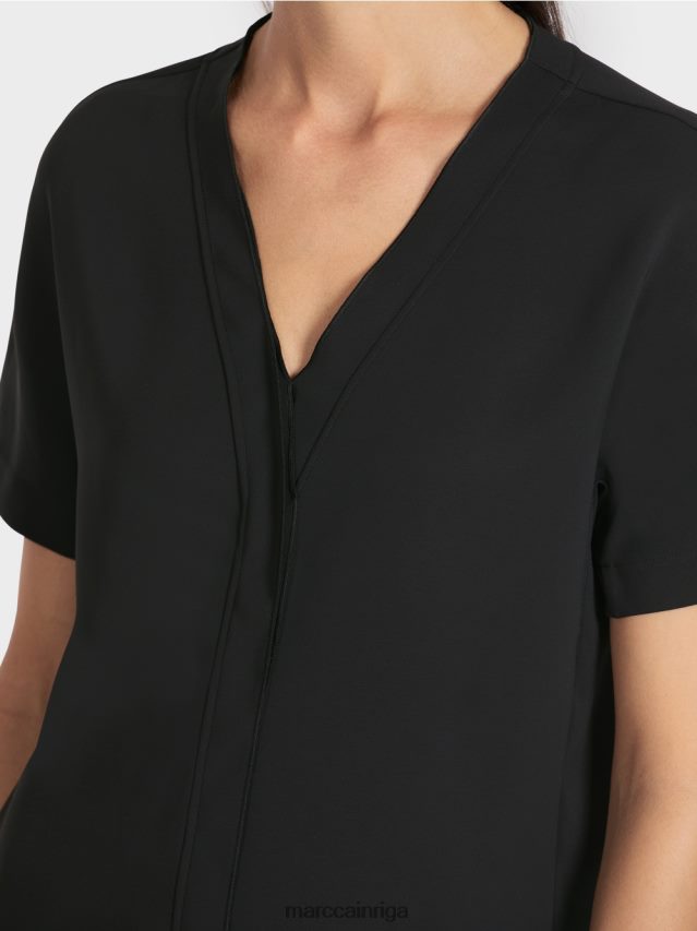 apģērbs melns VRBHXD1008 Marc Cain vienkāršs kimono tops