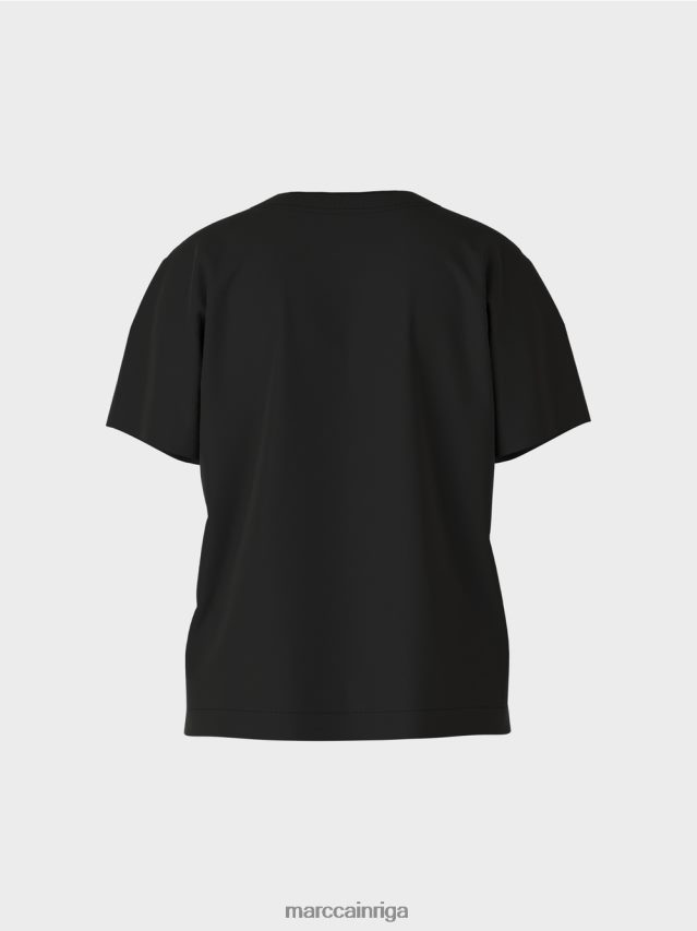 apģērbs melns VRBHXD1008 Marc Cain vienkāršs kimono tops