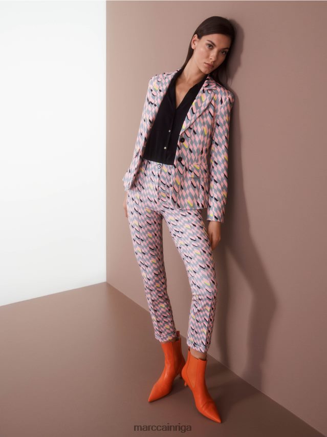 apģērbs melns VRBHXD889 Marc Cain klasiska kreklblūze ar v-veida kakla izgriezumu