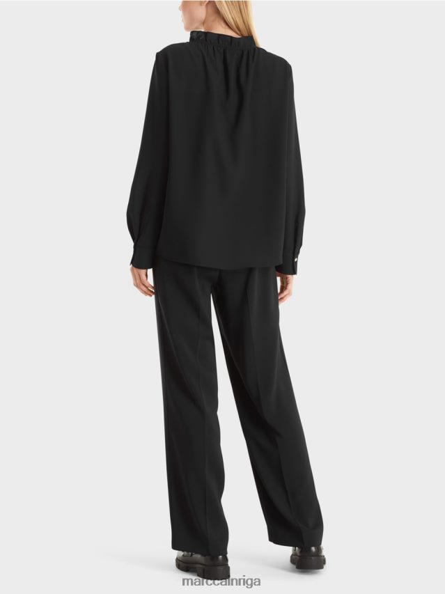 apģērbs melns VRBHXD895 Marc Cain plūstoša blūze