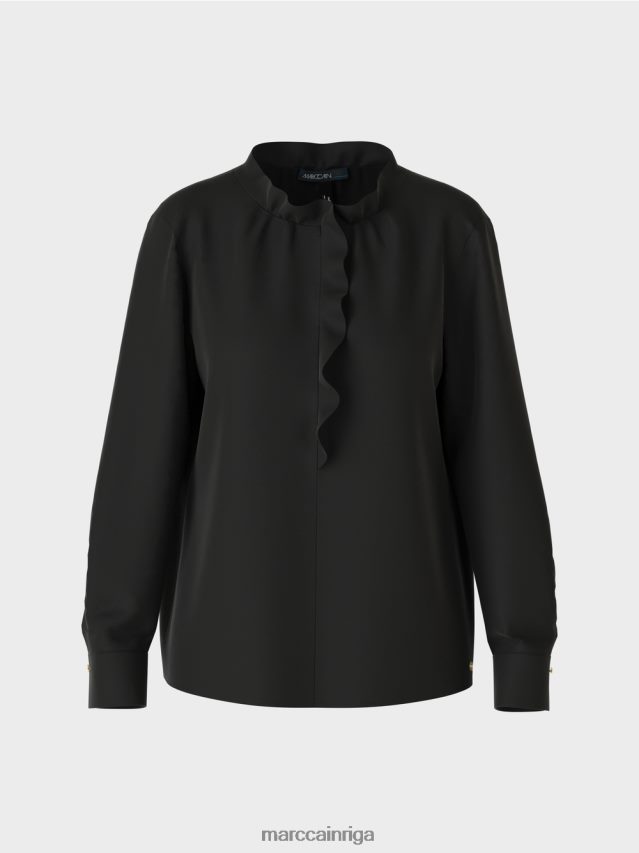 apģērbs melns VRBHXD895 Marc Cain plūstoša blūze