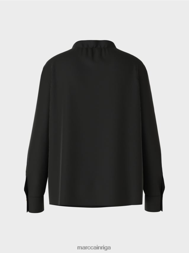 apģērbs melns VRBHXD895 Marc Cain plūstoša blūze
