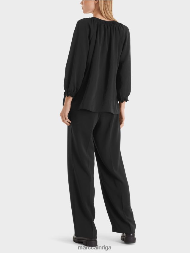 apģērbs melns VRBHXD900 Marc Cain blūze \"pārdomājiet kopā\"